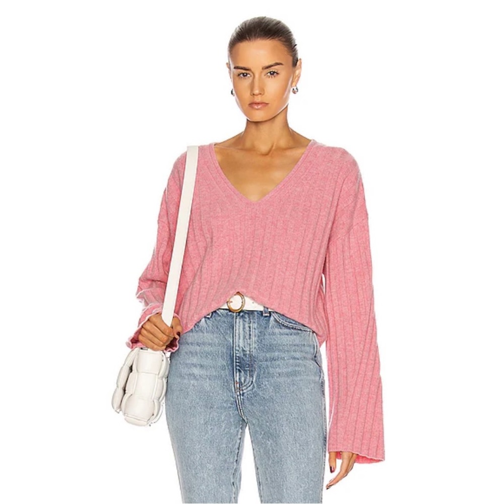 Jonathan Simkhai Zena Wool Cashmere Rib Knit Sweater